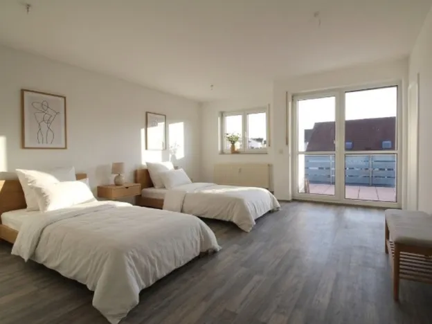 KWATERA24 | Monteurwohnung | Mühlheim am Main | 1-4 Personen | WIFI & Parken | 24/7h