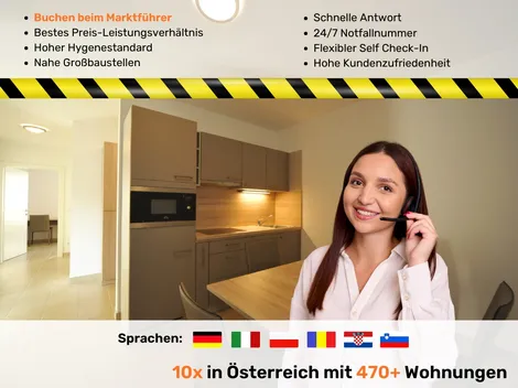 90+ Monteurzimmer in Graz - Einzelbetten - Parkplätze - WIFI - Küchen - schnelle Antwort