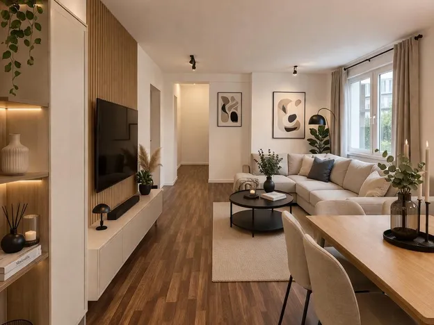 Monteurwohnung: 4 Zimmer, 6 Betten, voll möbliert, Stellplatz inklusive