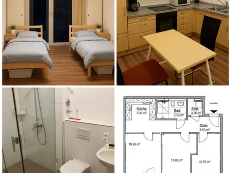 Ab 17€ / 3 Zimmer Möblierte Wohnung für Firmen mitarbeiter / Monteure