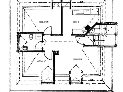 3 Zimmer Wohnung vollausgestattet, 2 Schlafzimmer, Wohnz, Küche,Bad