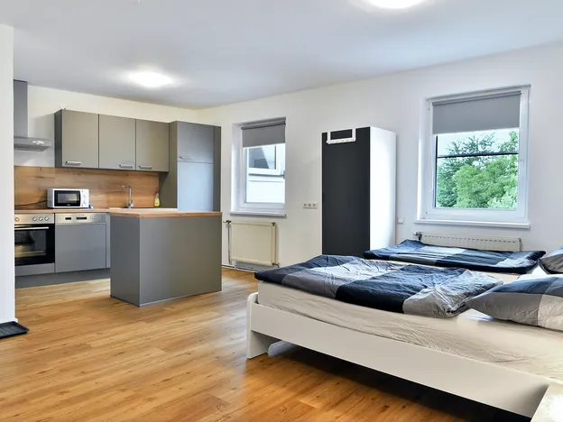 60 Betten ganzes Haus oder Apartments + Linz-Wels-Steyr-Umgebung mit Parkplatz, TOP Lage!