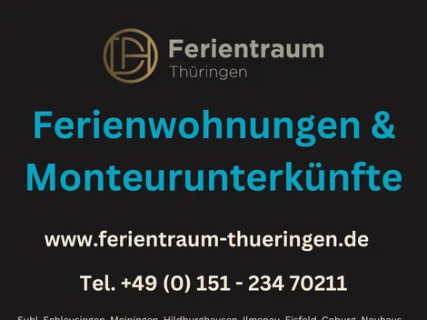 DH Ferientraum Thüringen - große Auswahl an Unterkünften in Suhl, Meiningen - Schleusingen, Eisfeld..... - 5