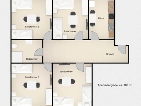 ATRIUM - Ludwigshafen - 4 einzelne Apartments - Nähe BASF