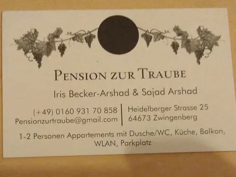 64673 Zwingenberg - Pension zur Traube
