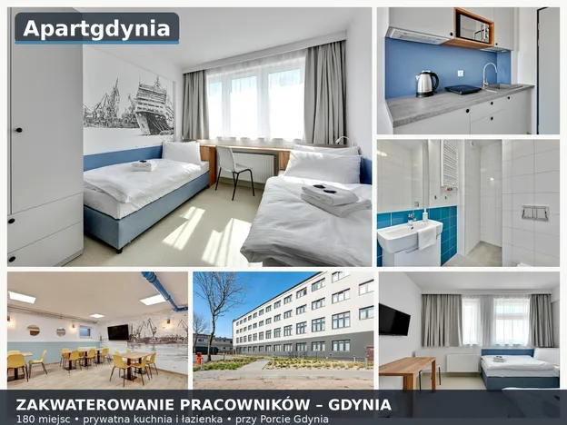 Apartgdynia - Kawalerki pracownicze Gdynia — Hutnicza 1A, blisko stoczni i portu