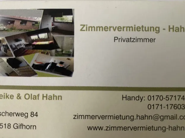 Zimmervermietung Hahn