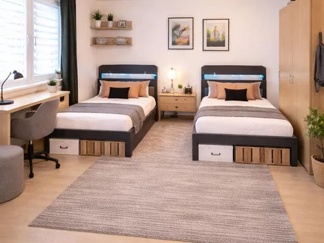 Monteurwohnung: 3 Zimmer, 4 Betten, voll möbliert, Stellplatz inklusive