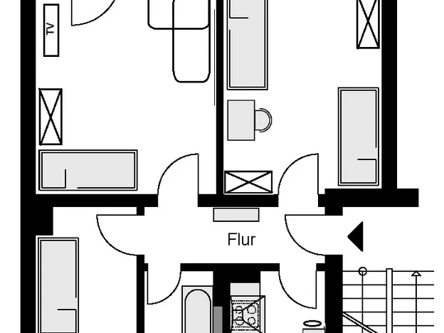 3-Zimmer Monteurwohnung  mit Balkon nahe Borna