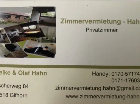 Zimmervermietung Hahn