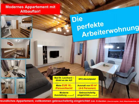 Monteurwohnung-/haus in der Kurstadt Bad St. Leonhard