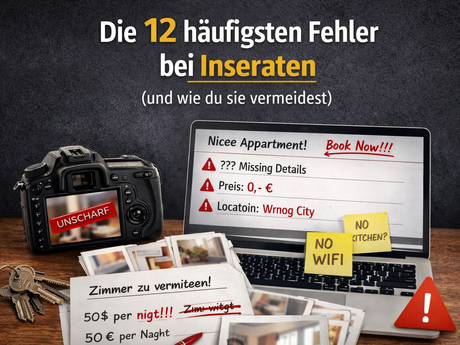 Die 12 häufigsten Fehler bei Inseraten (und wie du sie vermeidest)